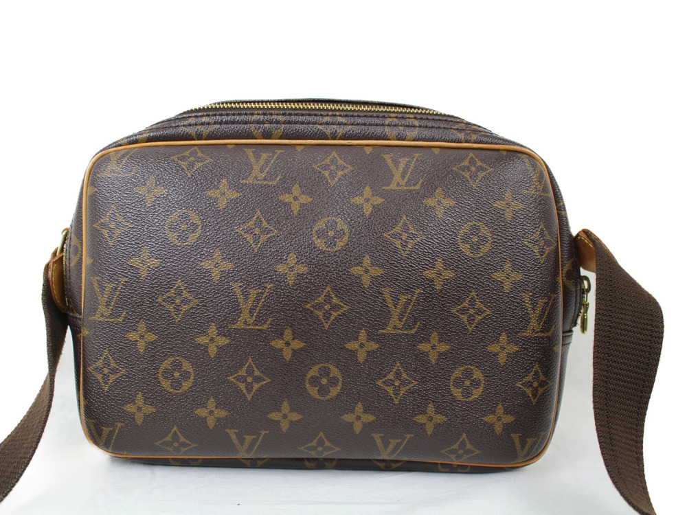 Louis Vuitton Canvas Shoulder Reporter Bag Monogram Brown
